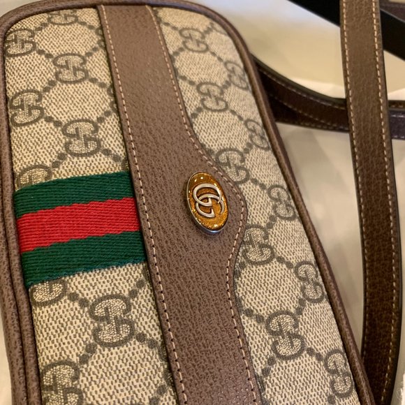 Gucci Ophidia Interlocking GG Canvas with Webbing Shoulder Bag - Picture 11 of 13